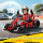 Go-Kart für Kinder, Elektro-Kart mit Hupe und Musikfunktion, verstellbarer Sitz, bis 12 km/h, Kunststoff, Metall, Rot