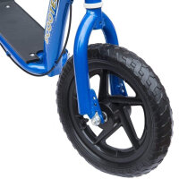 Kinderroller mit Hinterbremse Kickscooter 12 Zoll Tretroller Roller Scooter Cityroller für Kinder Kickboard Höhenverstellbar Stahl EVA Blau 120 x 52 x 80-88 cm