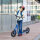 Kinderroller mit Hinterbremse Kickscooter 12 Zoll Tretroller Roller Scooter Cityroller für Kinder Kickboard Höhenverstellbar Stahl EVA Blau 120 x 52 x 80-88 cm