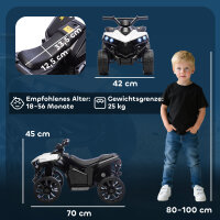 Kinder Quad Elektro 6V Kinderquad mit Vorwärts-, Rückwärtsfunktion, Musik, LED-Scheinwerfer Weiß
