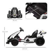 4 V Elektro Go-Kart für Kinder Bis 12 Km/h Gokart mit Drift-Funktion, 2 Motoren verstellbarem Sitz Sanftanlauf