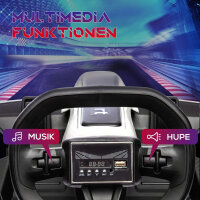 4 V Elektro Go-Kart für Kinder Bis 12 Km/h Gokart mit Drift-Funktion, 2 Motoren verstellbarem Sitz Sanftanlauf