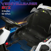 4 V Elektro Go-Kart für Kinder Bis 12 Km/h Gokart mit Drift-Funktion, 2 Motoren verstellbarem Sitz Sanftanlauf