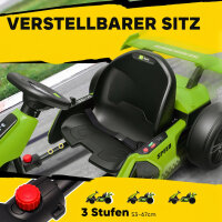 4 V Elektro Go-Kart für Kinder Bis 12 Km/h Gokart mit Drift-Funktion, 2 Motoren verstellbarem Sitz Sanftanlauf