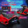 Elektrisches Go-Kart für Kinder, Gummiräder, 3-8 km/h, mit Lichtern und Musikfunktion, Rot