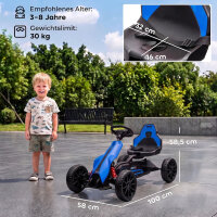 Elektro Go-Kart für Kinder 3-5km/h Gokart mit 2-Fach verstellbarem Geschwindigkeit, Sicherheitsgurt, EVA-Räder für 3-8