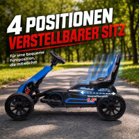 Elektro Go-Kart für Kinder 3-5km/h Gokart mit 2-Fach verstellbarem Geschwindigkeit, Sicherheitsgurt, EVA-Räder für 3-8