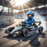 Mercedes-AMG PETRONAS F1 12 V Elektro Go-Kart für Kinder Gokart mit Lithium-Akku 2 Motoren Sanftanlauf