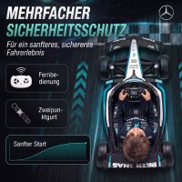 Mercedes-AMG PETRONAS F1 12 V Elektro Go-Kart für Kinder Gokart mit Lithium-Akku 2 Motoren Sanftanlauf