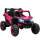 12V Elektroauto für Kinder, Fernbedienungsfunktion, Gurt, Hupe, LED-Lichter, USB-Port, für 3-5 Jahre, Rosa