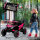 12V Elektroauto für Kinder, Fernbedienungsfunktion, Gurt, Hupe, LED-Lichter, USB-Port, für 3-5 Jahre, Rosa