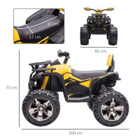 Elektro-Kinderquad, 3-8 km/h, 45 Min. Betriebszeit, LED-Scheinwerfer, Musikplayer mit USB, für Kinder 3 bis 5 Jahre