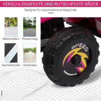 Kinder Quad Elektro 6V Kinderquad mit Vorwärts-, Rückwärtsfunktion für Kinder 1,5-3 Jahre bis 20 kg Rosa