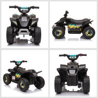 Kinder Quad Elektro 6V Kinderquad mit Vorwärts-, Rückwärtsfunktion für Kinder 1,5-3 Jahre bis 20 kg Schwarz