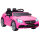 Kinder-Elektroauto, mit LED-Scheinwerfern, Sicherheitsgurt, Hupe, Musik, 3 bis 5 km/h, Rosa, 107 x 62,5 x 44cm
