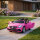 Kinder-Elektroauto, mit LED-Scheinwerfern, Sicherheitsgurt, Hupe, Musik, 3 bis 5 km/h, Rosa, 107 x 62,5 x 44cm