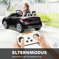 Kinder-Elektroauto, mit LED-Scheinwerfern, Sicherheitsgurt, Hupe, Musik, 3-5 km/h, schwarz, 107 x 62,5 x 44cm