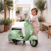 Elektro Motorrad Kinder 6 V Elektromotorrad mit Stützrädern, Lithium-Akku, Softstart, Musik, USB Scheinwerfer Hupe