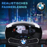 Elektro Motorrad Kinder BMW S1000RR 6V Elektromotorrad mit Scheinwerfer Musik 2,5 km/h für Kinder 18-36 Monaten Blau