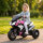Elektro-Kindermotorrad, Lichter & Geräusche, 3 km/h, wiederaufladbar, Kunststoff & Metall, Rosa/Weiß