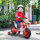 Kindermotorrad, Elektromotorrad, 45 Min Fahrzeit, mit Stützrädern, ab 3 Jahren, rot+weiß, 106,5 x 51,5 x 68cm