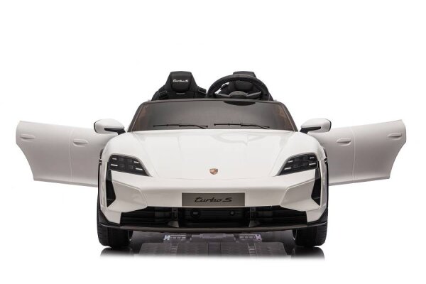 Kinderfahrzeug Porsche Taycan Turbo S - weiß